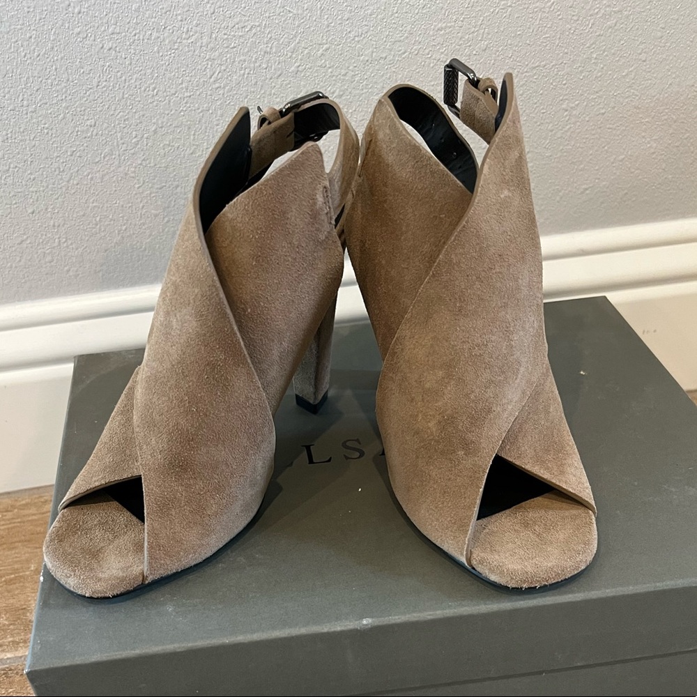 Brand new in box All saint’s suede heels